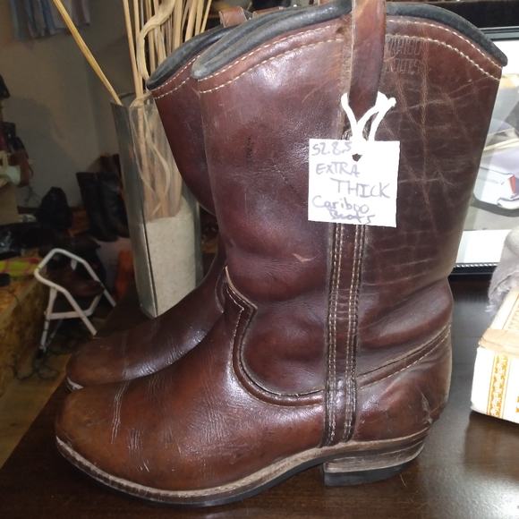 Extra thick Caribou work boots vintage